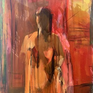 “Red Figure - Jen” 48×36 oil on canvas $10,500