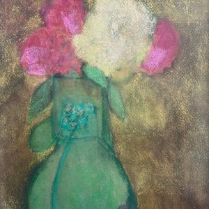 11" x 8" Pastel on Paper "Green Vase" $95