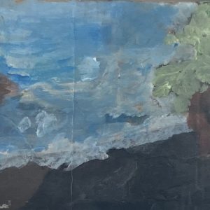 6" x 10" Acrylic on Board "Black Sand Beach" $95