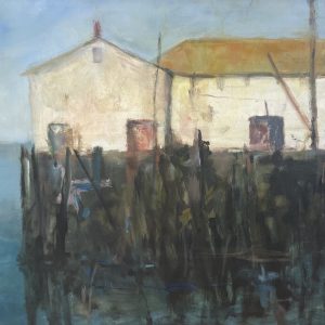 “Wharf’s Afternoon” 30×40 oil on canvas $38,500