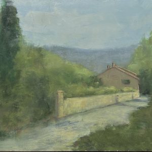 “Italian Villa” 18×36 oil on board $19,250