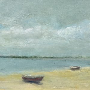 “Anchored Boats” 12×16 oil on board $7,390 SOLD