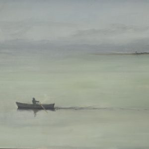 “Rowing In Stillness” 30×40 oil on canvas $38,500